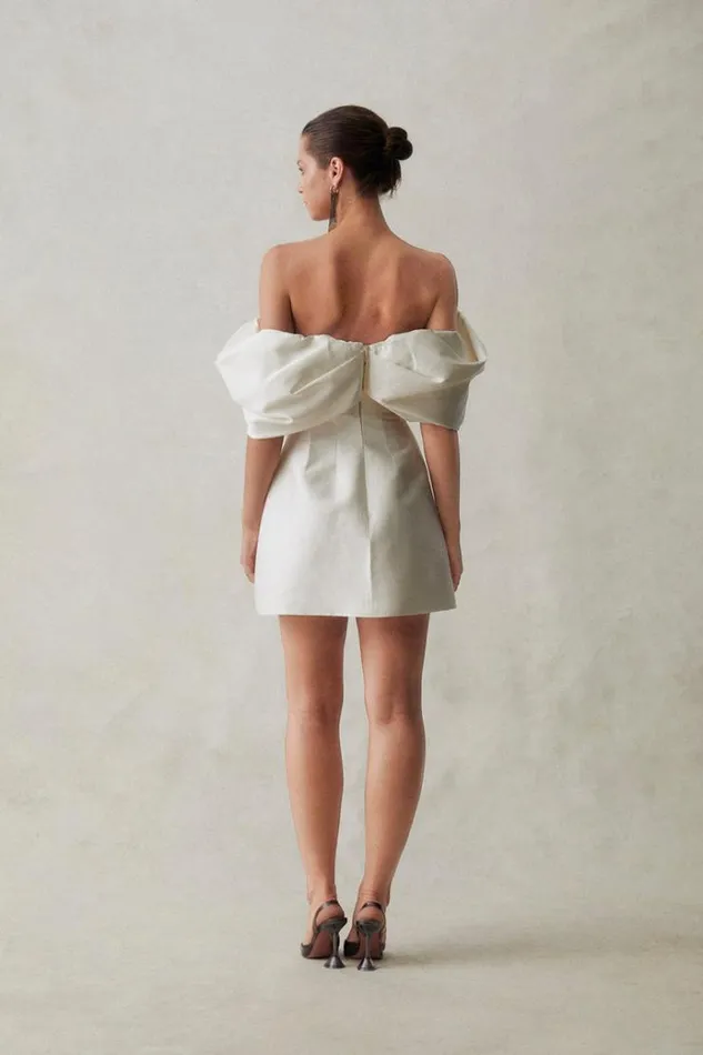 Women White Dresses Rachel Gilbert Rachel Gilbert Bridal VIOLA MINI 8211 IVORY