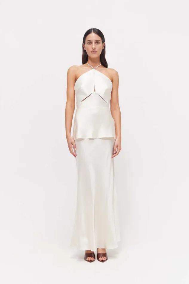 Women White Dresses Rachel Gilbert Skye Skirt In Coconut