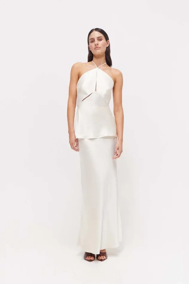 Women White Dresses Rachel Gilbert Skye Skirt In Coconut