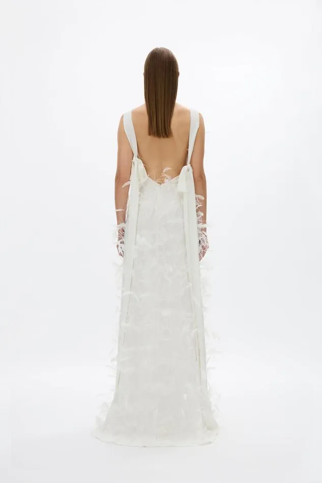 Women White Dresses Rachel Gilbert SUTTON GOWN Women White Dresses Rachel Gilbert SUTTON GOWN