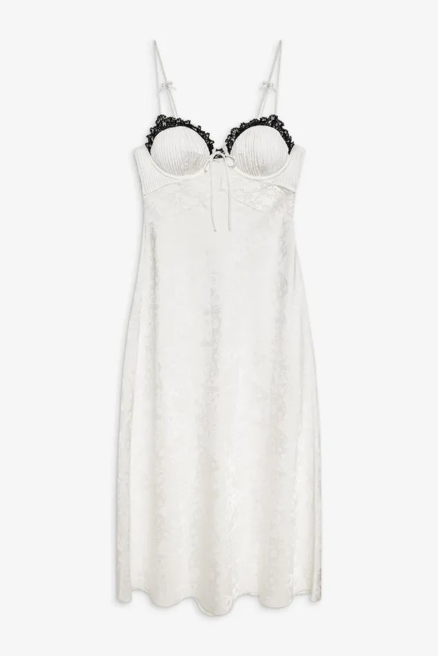Women Whitney Midi Slip Dress White For Love and Lemons Lingerie Women Whitney Midi Slip Dress White For Love and Lemons Lingerie