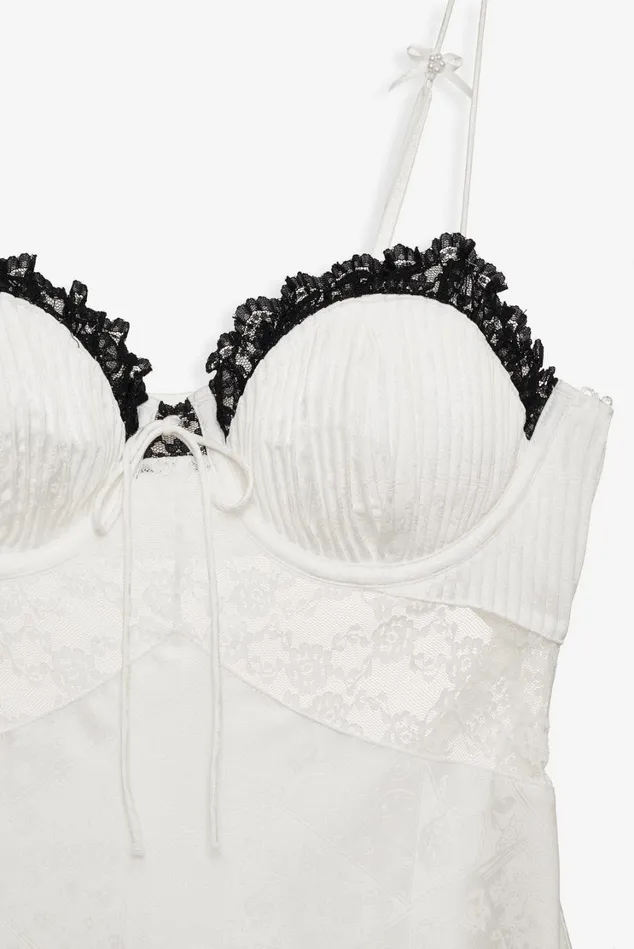 Women Whitney Midi Slip Dress White For Love and Lemons Lingerie Women Whitney Midi Slip Dress White For Love and Lemons Lingerie