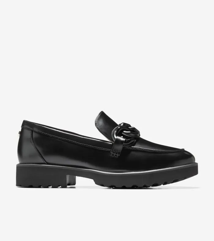Women Women039s Geneva Chain Loafer Black Cole Haan Loafers and Drivers