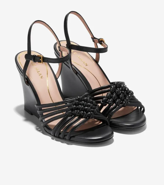 Women Women039s JITNEY KNOT WEDGE Black Cole Haan Sandals Women Women039s JITNEY KNOT WEDGE Black Cole Haan Sandals