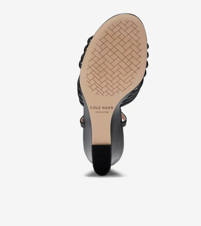 Women Women039s JITNEY KNOT WEDGE Black Cole Haan Sandals Women Women039s JITNEY KNOT WEDGE Black Cole Haan Sandals