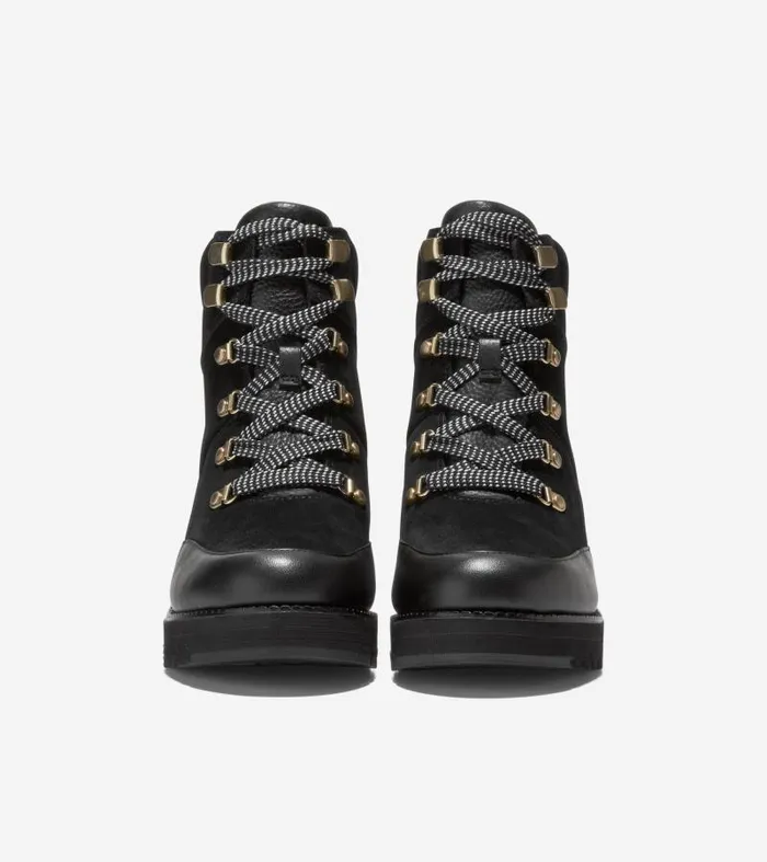 Women Women039s ZERGRAND City Wedge Hiker Black Cole Haan Boots and Booties Women Women039s ZERGRAND City Wedge Hiker Black Cole Haan Boots and Booties