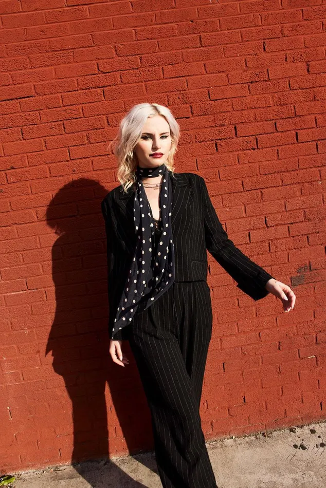 Womens Bottoms Chaser Brand Theo Beverly Pinstripe Trousers