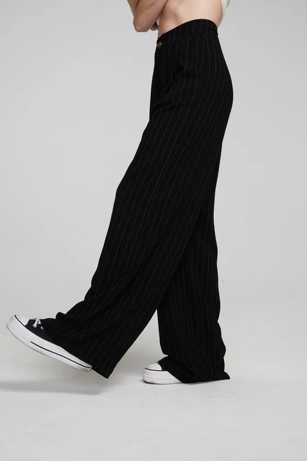 Womens Bottoms Chaser Brand Theo Beverly Pinstripe Trousers