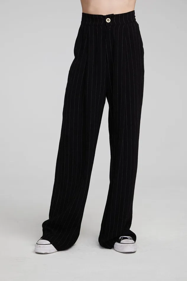 Womens Bottoms Chaser Brand Theo Beverly Pinstripe Trousers