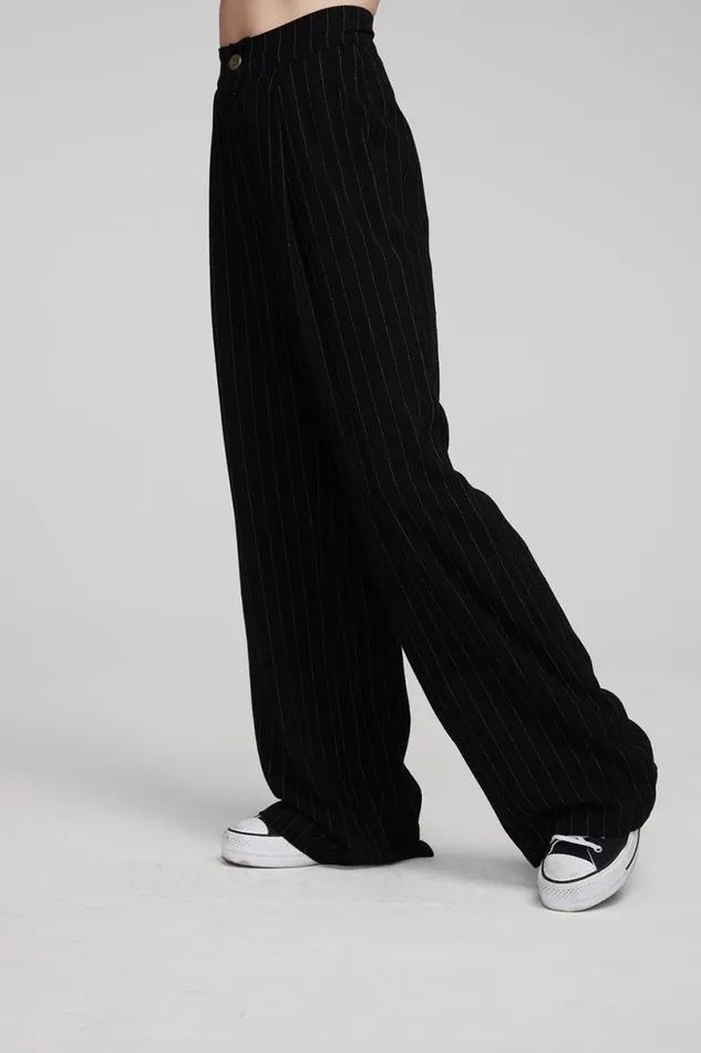 Womens Bottoms Chaser Brand Theo Beverly Pinstripe Trousers