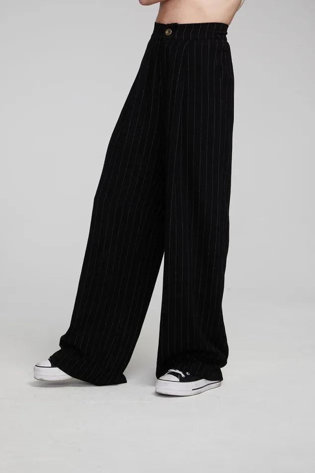 Womens Bottoms Chaser Brand Theo Beverly Pinstripe Trousers