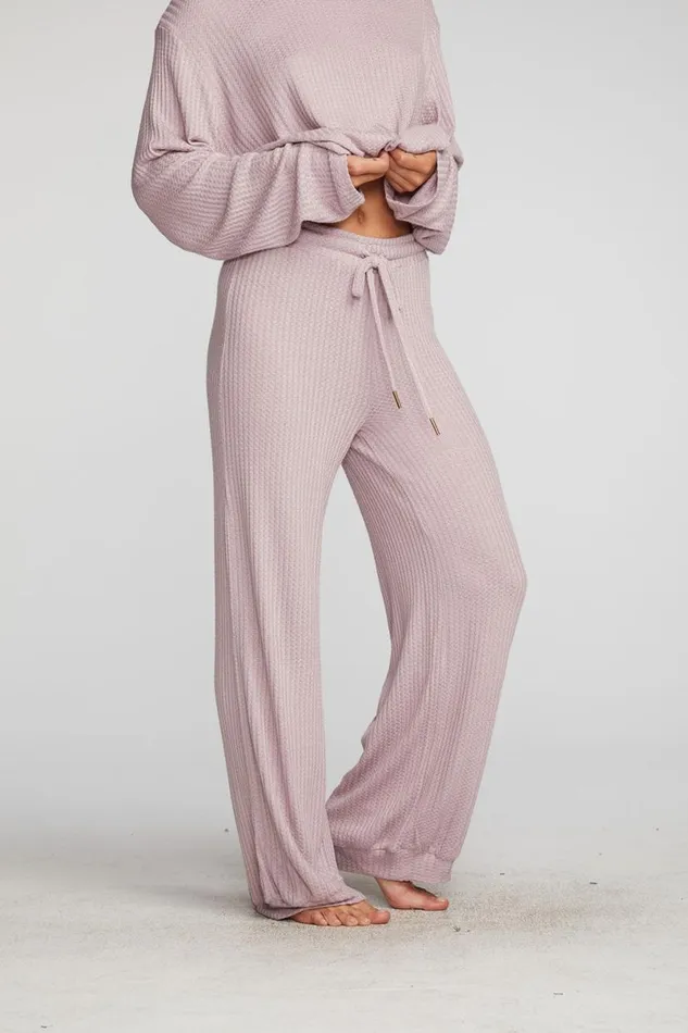 Womens Bottoms Chaser Brand Thermal Waffle Blouson Hem Joggers