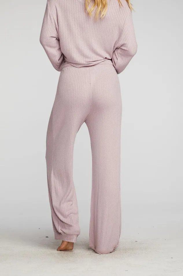 Womens Bottoms Chaser Brand Thermal Waffle Blouson Hem Joggers