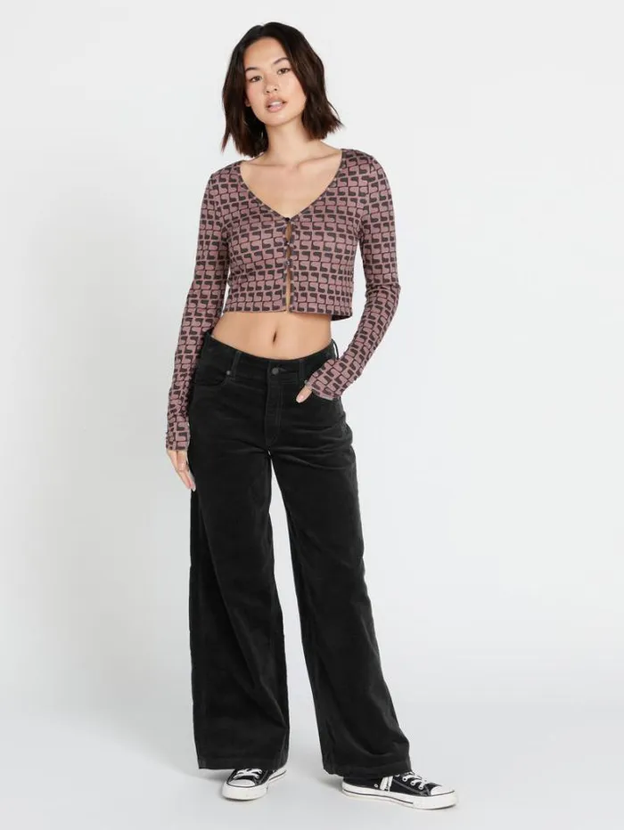 Womens Bottoms Volcom Road Stop Trouser Pants 8211 Black
