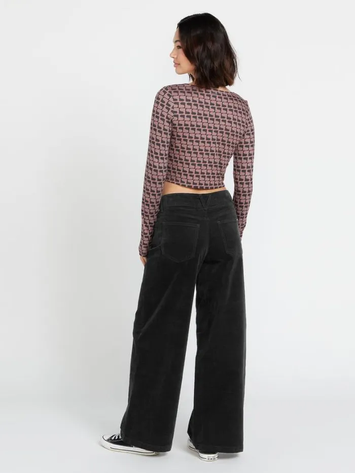 Womens Bottoms Volcom Road Stop Trouser Pants 8211 Black