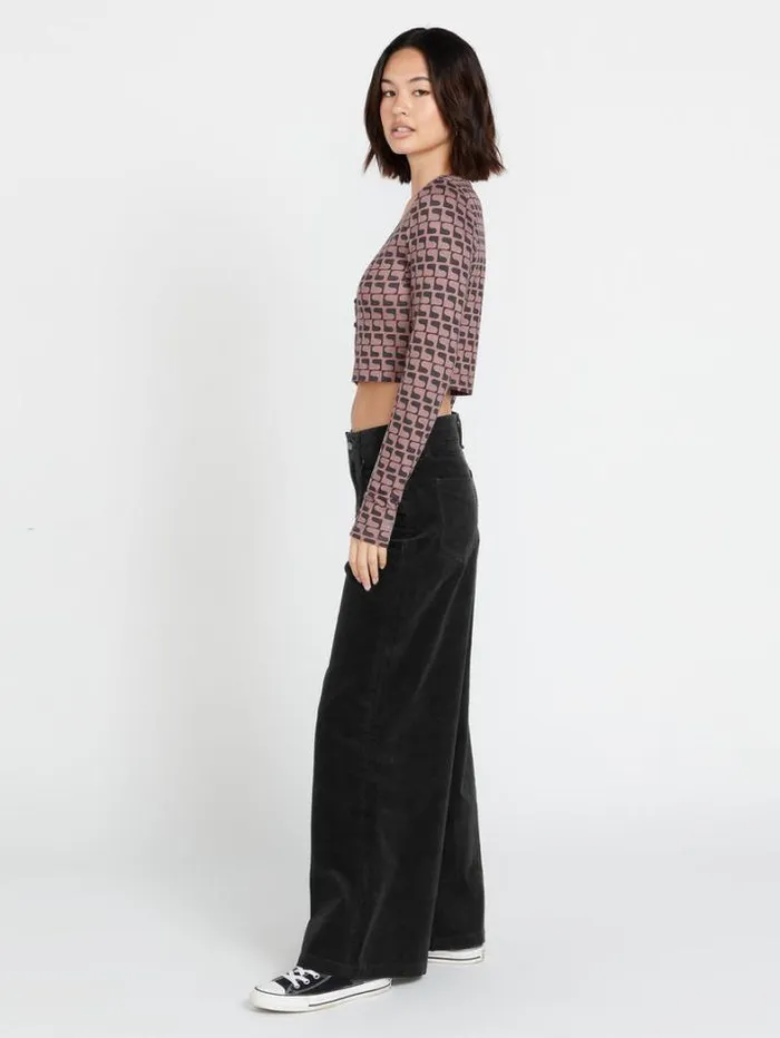 Womens Bottoms Volcom Road Stop Trouser Pants 8211 Black