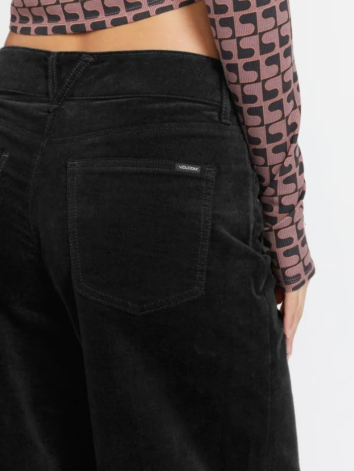 Womens Bottoms Volcom Road Stop Trouser Pants 8211 Black
