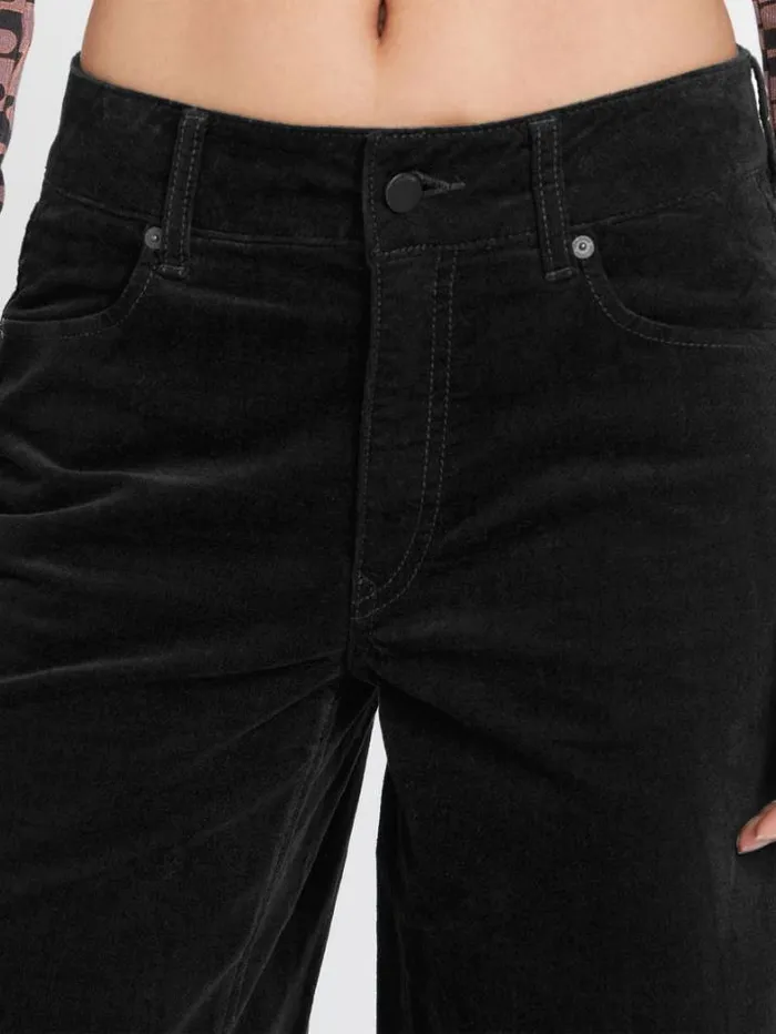 Womens Bottoms Volcom Road Stop Trouser Pants 8211 Black