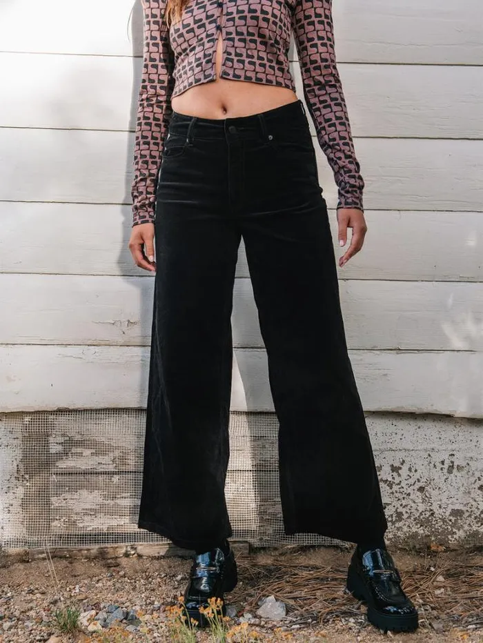 Womens Bottoms Volcom Road Stop Trouser Pants 8211 Black