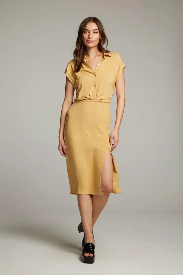 Womens Dresses Chaser Brand Atlantic Parchment Midi Dress