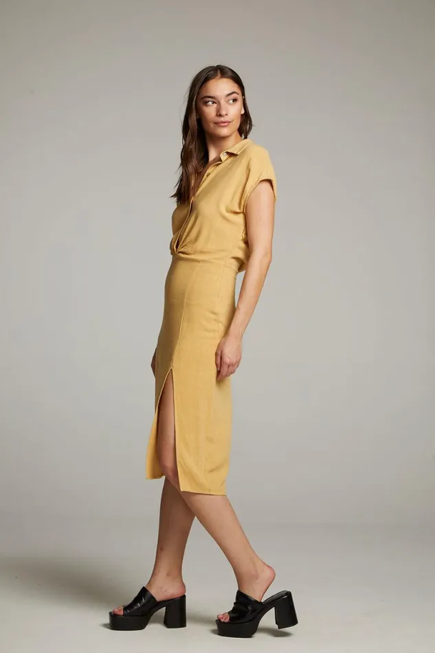Womens Dresses Chaser Brand Atlantic Parchment Midi Dress