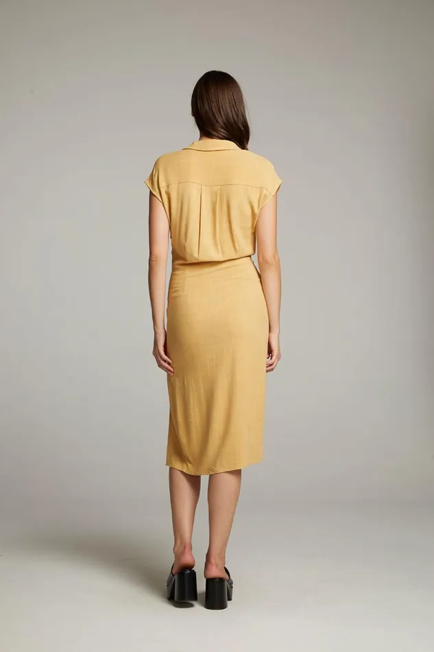 Womens Dresses Chaser Brand Atlantic Parchment Midi Dress