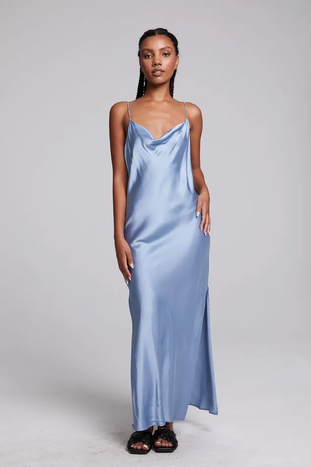 Womens Dresses Chaser Brand Bleeker Blue Grotto Midi Dress