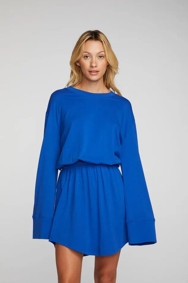 Womens Dresses Chaser Brand Cotton Jersey Mini Dress With Wide Sleeves