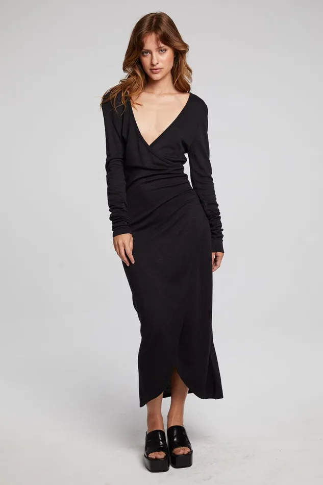 Womens Dresses Chaser Brand Harmony Licorice Midi Dress