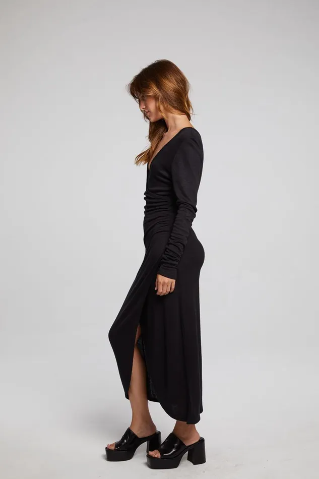 Womens Dresses Chaser Brand Harmony Licorice Midi Dress