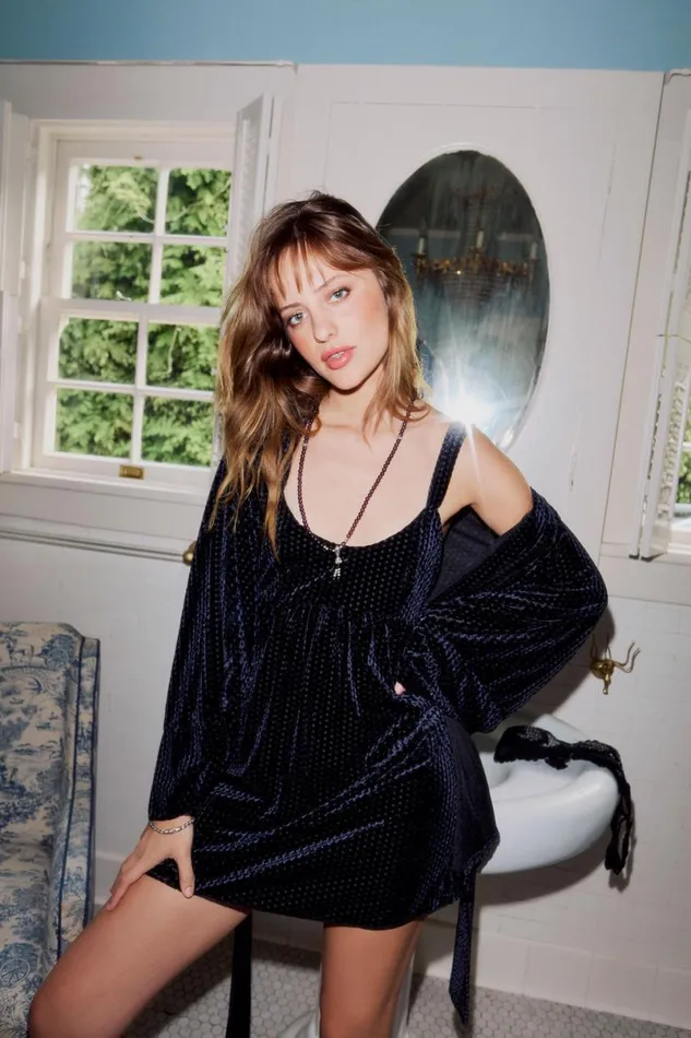 Womens Dresses Chaser Brand Lover Check Burnout Slip Dress