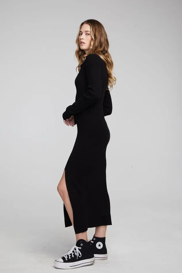 Womens Dresses Chaser Brand Palm Shadow Black Midi Dress