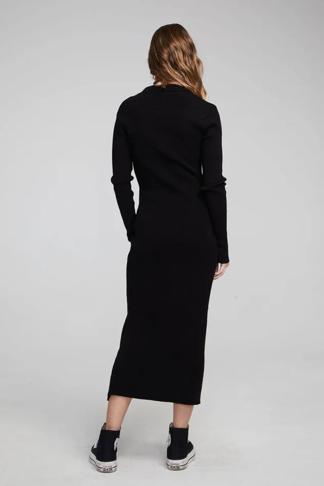 Womens Dresses Chaser Brand Palm Shadow Black Midi Dress
