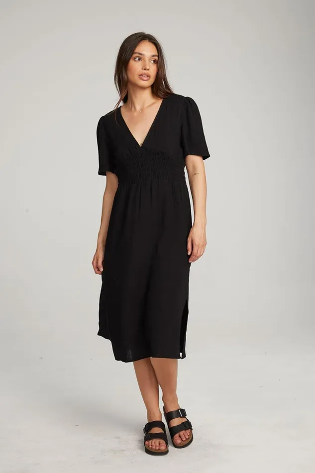Womens Dresses Chaser Brand Palmer Licorice Midi Dress