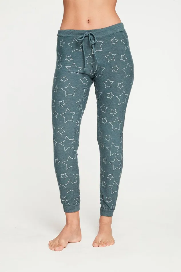 Womens Graphics Chaser Brand Silver Stars Pant