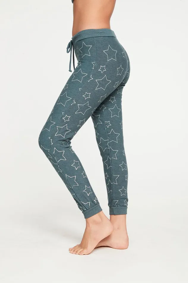 Womens Graphics Chaser Brand Silver Stars Pant