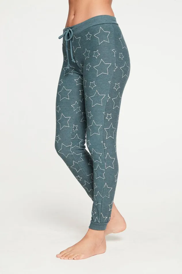 Womens Graphics Chaser Brand Silver Stars Pant