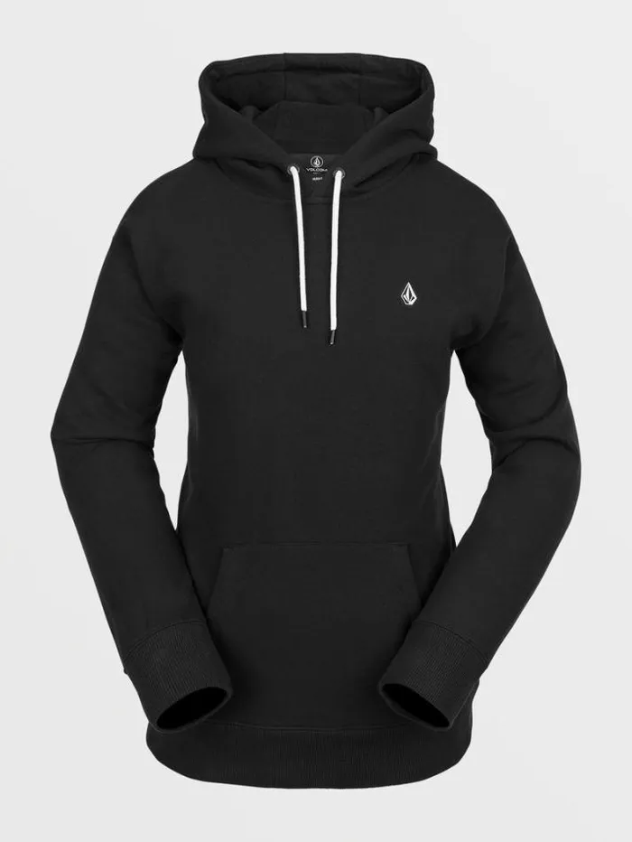 Womens Hoodies and Sweatshirts Volcom Costus Pullover Fleece 8211 Black