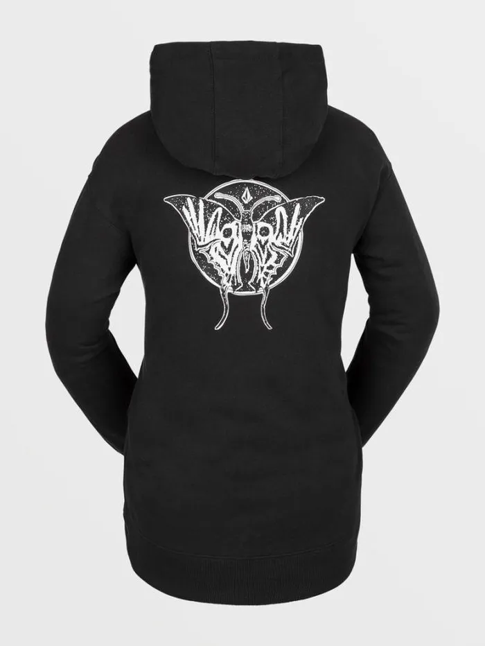 Womens Hoodies and Sweatshirts Volcom Costus Pullover Fleece 8211 Black