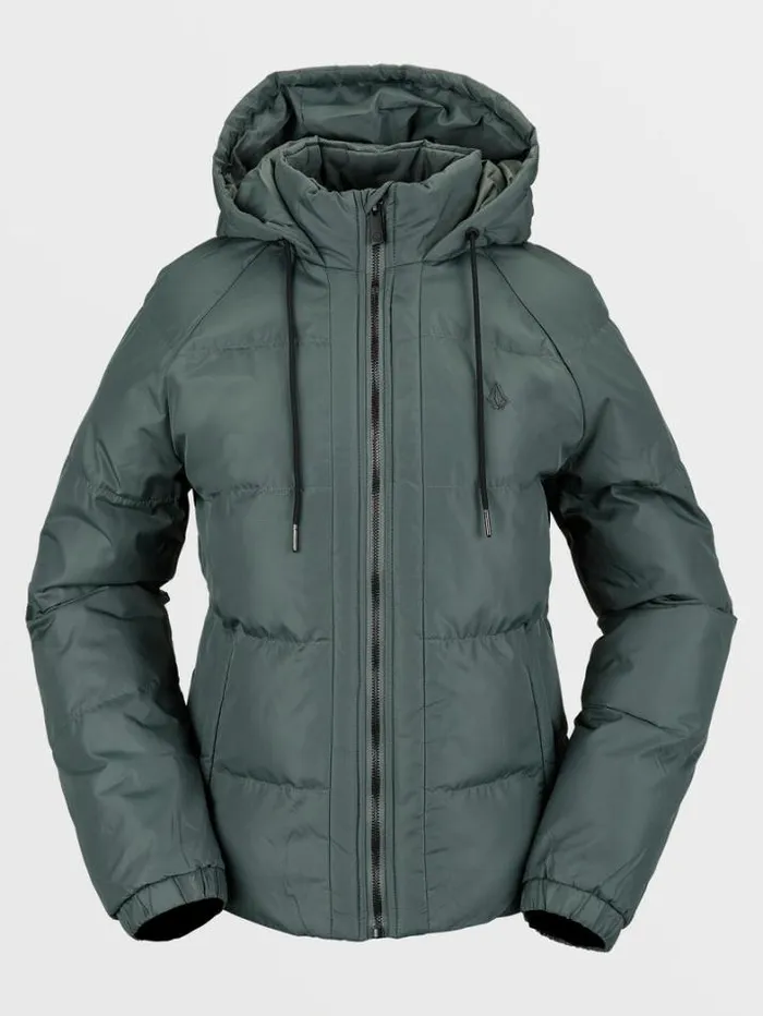 Womens Jackets Volcom Ithan Puff Jacket 8211 Eucalyptus