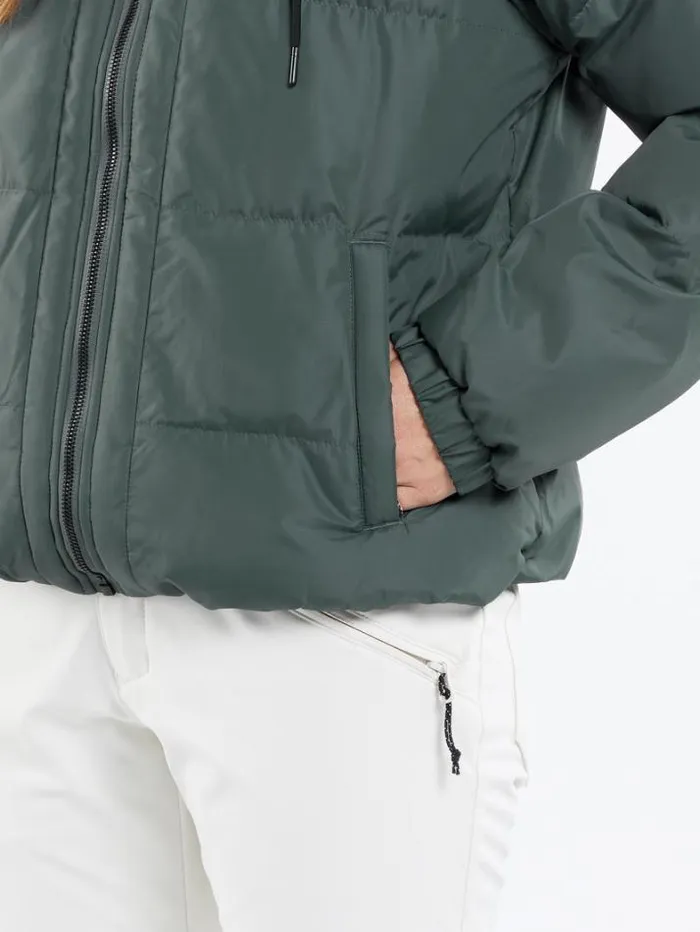 Womens Jackets Volcom Ithan Puff Jacket 8211 Eucalyptus