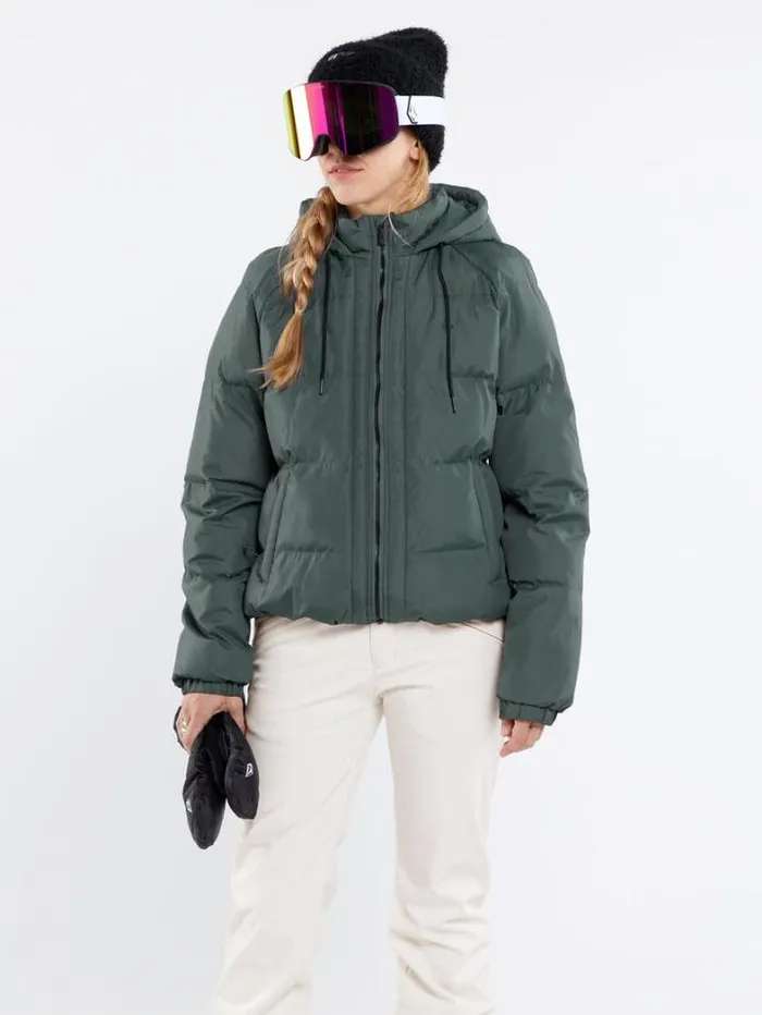 Womens Jackets Volcom Ithan Puff Jacket 8211 Eucalyptus