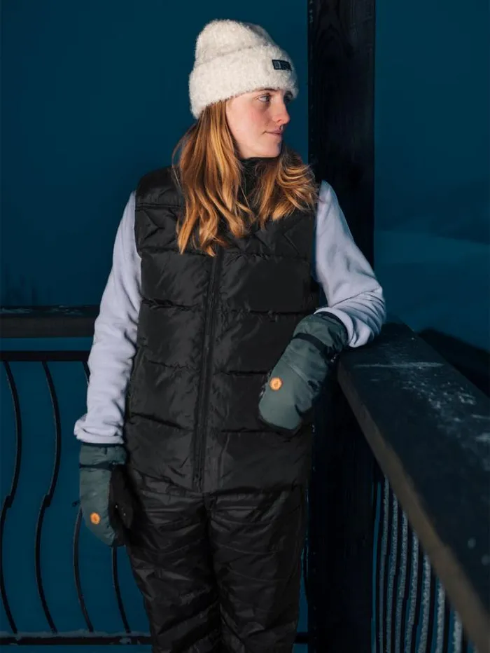 Womens Jackets Volcom Stone Castine Puff Vest 8211 Black