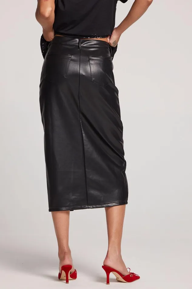 Womens Loungewear Chaser Brand Cassi Licorice Midi Skirt