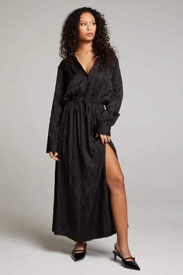 Womens Loungewear Chaser Brand Denverr Licorice Maxi Dress