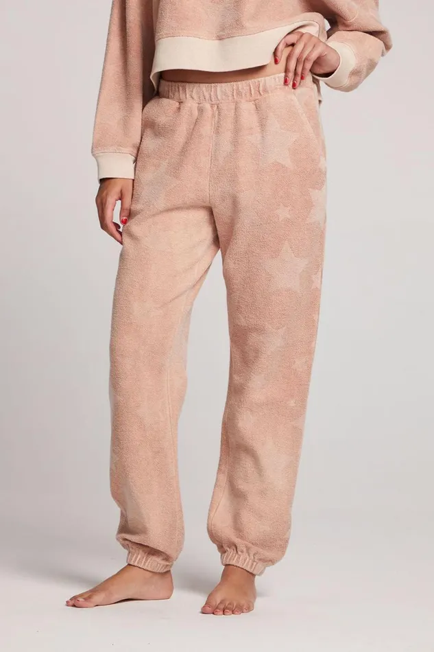 Womens Loungewear Chaser Brand Mission Pink Star Joggers
