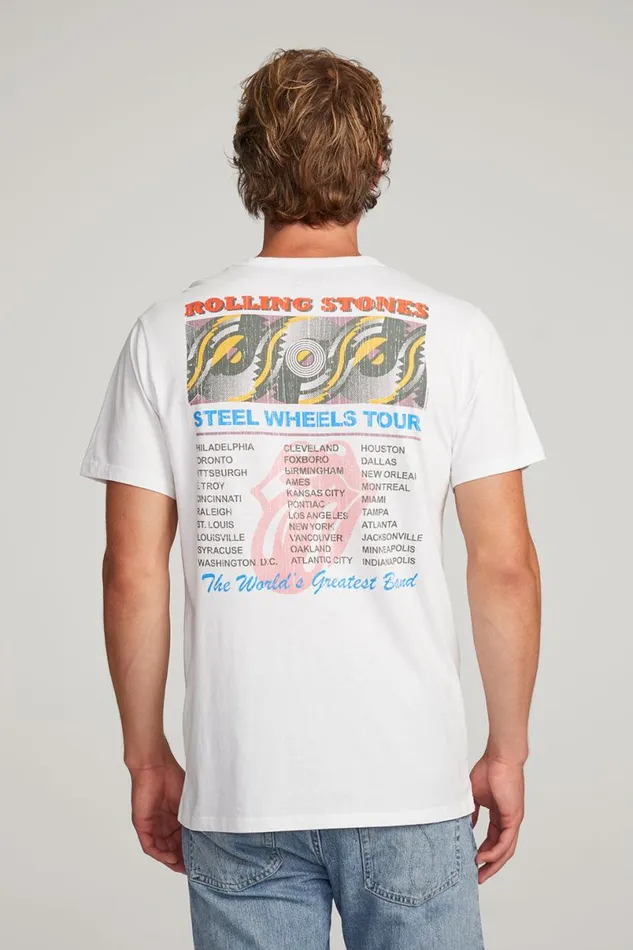 WomensMens Music Chaser Brand Rolling Stones Steel Wheels Tour Mens Tee