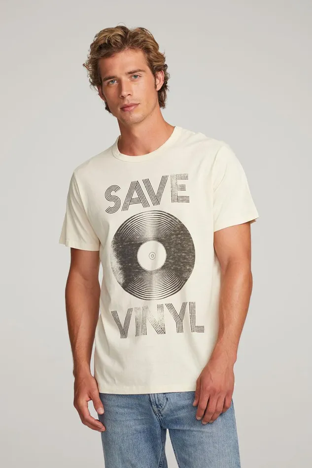 WomensMens Music Chaser Brand Save Vinyl Mens Tee