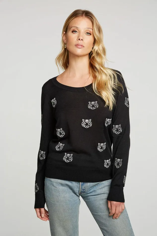 Womens Outerwear Chaser Brand Embroidery Tigers
