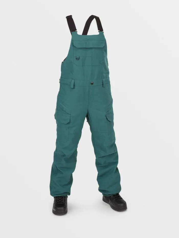 Womens Pants Volcom Creston 3D Stretch Bib Overalls 8211 Balsam